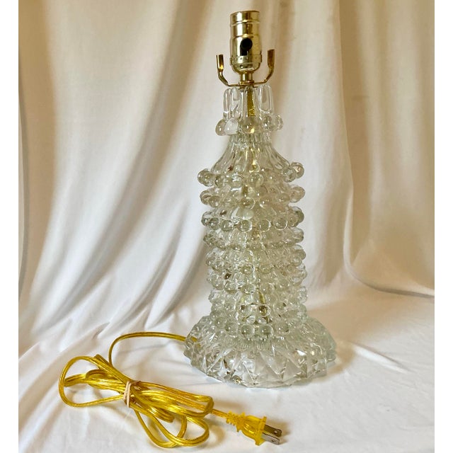 Vintage Carl Fagerlund Style Mid Century Glass Lamp For Sale - Image 12 of 18