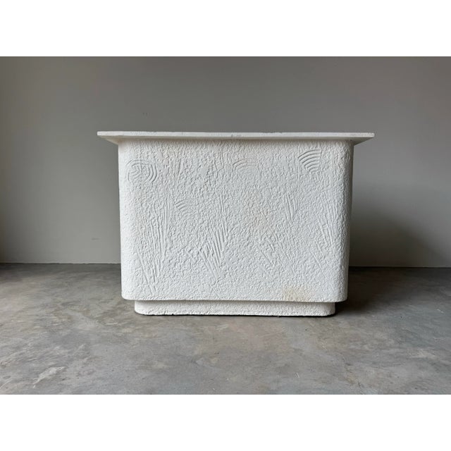 1980’s J. Berdou Style Handmade Plaster Dining or Conference Table For Sale - Image 10 of 12