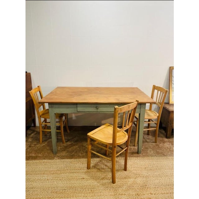 Aqua Antique French Dining Table For Sale - Image 8 of 8