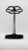 Umbrella Stand, Vienna, circa 1950 Iron + Nickel, Iron is black lacquered