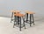 Industrial Factory Stools from Rowac, 1920s, Set of 3 For Sale - Image 10 of 17