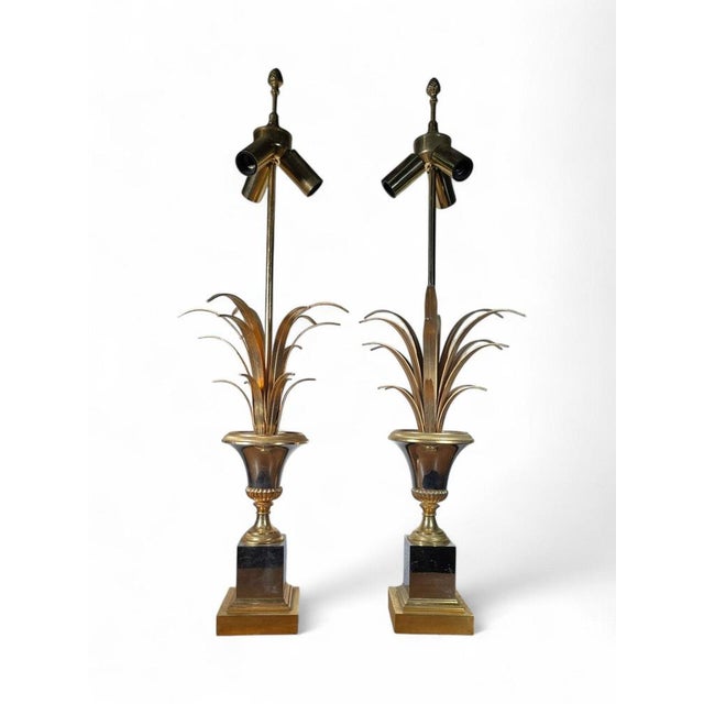 French Pineapple Lamps from Maison Jansen, 1970s, Set of 2 For Sale - Image 11 of 17