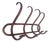 Vintage Bentwood Wall Coat Rack, 1950s For Sale