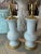 Vintage Pair of Crackle Glaze Ceramic Table Lamps Brass Palm Beach Newly Wired For Sale - Image 9 of 11