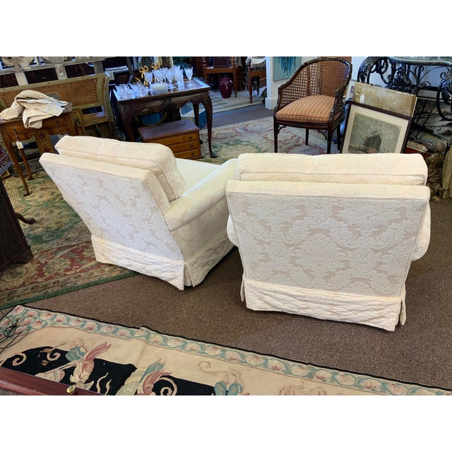 Traditional 20th Century Pair of Upholstered Club Chairs For Sale - Image 3 of 12