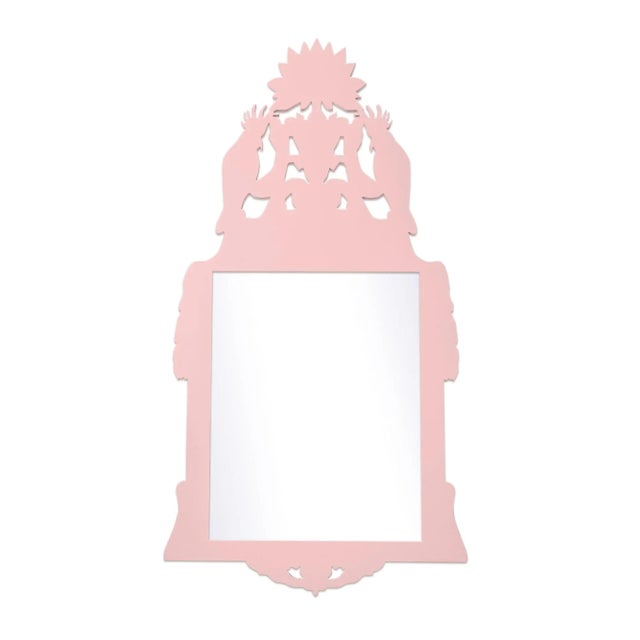 Contemporary Fleur Home Audubon Royal Mirror in Authentic Pink, 17.5x30 For Sale - Image 3 of 3