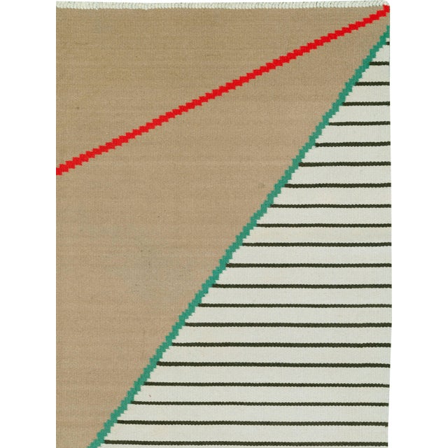 Mid-Century Modern Galerie Shabab Collection Mid-20th Century Czech Kilim Flat-Weave For Sale - Image 3 of 8