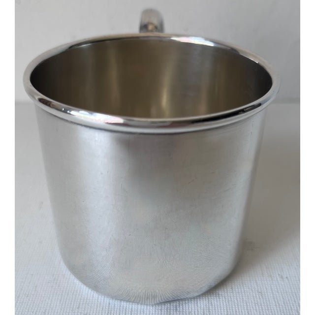 1950s Vintage Sterling Silver Hallmarked Child's Cup For Sale - Image 5 of 9