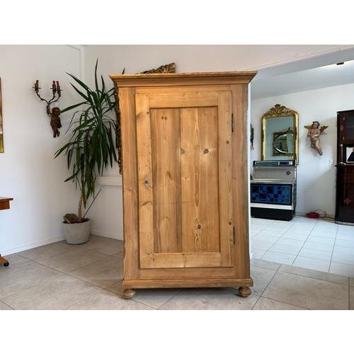 Farmhouse Biedermeier Cabinet in Softwood For Sale - Image 5 of 14