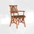Mid 20th Century Rattan Armchair With Caned Backrest For Sale - Image 5 of 5