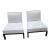 Pair of Baker Furniture for Michael Taylor Screen Back Slipper Chairs For Sale