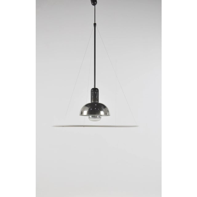 Flos Vintage Italian Frisbi 850 Pendant Lamp by Achille Castiglioni for Flos, 1970s For Sale - Image 4 of 12