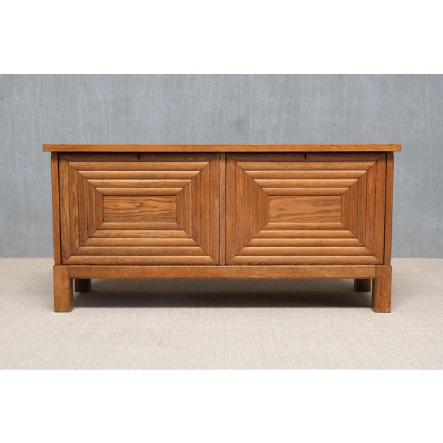 Wood Sideboard in Oak attributed to Oscar Nilsson, Sweden, 1940s For Sale - Image 7 of 12