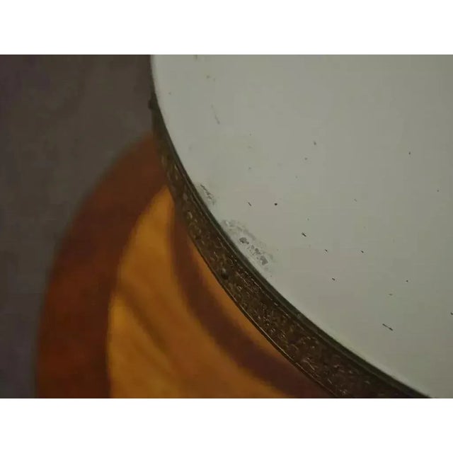 Vintage French Louis XV Style Satinwood Inlay Mirror Top Lamp Side Table For Sale In Philadelphia - Image 6 of 12