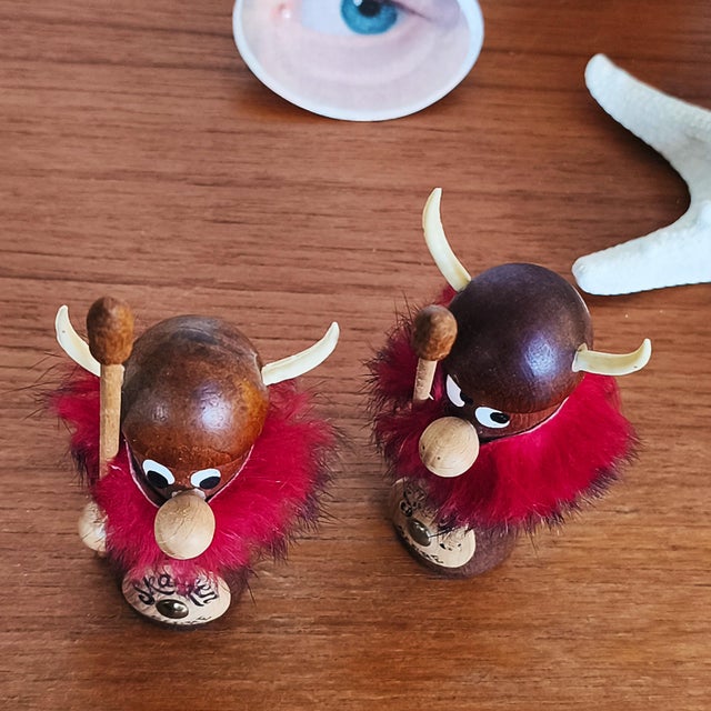 Teak Viking Figurines by Sallingboe for Skansen, Denmark, 1960s, Set of 2 For Sale - Image 10 of 14