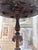Vintage Neoclassical Bronze & Black Marble Pedestal Side Table For Sale - Image 4 of 5