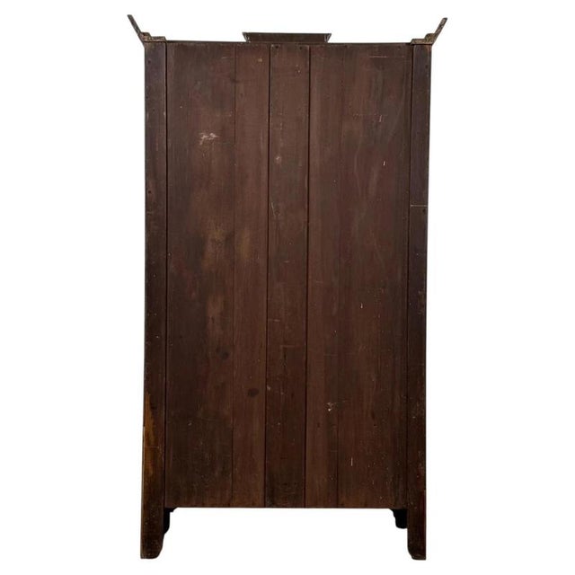 Brown Early 20th Century Antique Edwardian Walnut Wardrobe For Sale - Image 8 of 12
