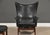 1960s h.w. Klein Bramin Leather Black Lounge Chair and Ottoman For Sale In Boston - Image 6 of 13