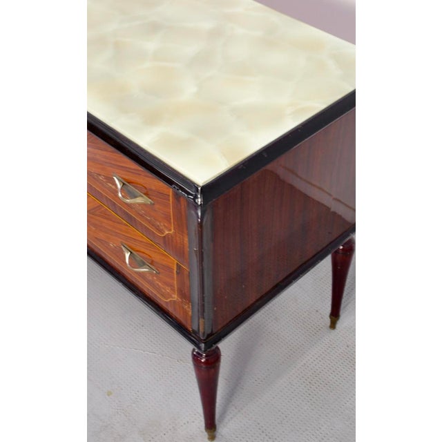 Italian Walnut and Brass Sideboard, 1950s For Sale - Image 12 of 12