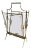 Neoclassical Brass and Glass Magazine Rack For Sale