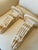 This charming pair of carved wooden wall brackets features a classical Ionic column design with hand-carved scroll details...