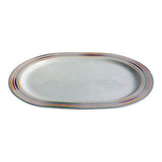 Circa 1989 Bloch Spal Portugal "Octet" Oval Porcelain Platter For Sale