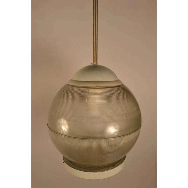 1960s Industrial Holophane Ball Chandelier For Sale - Image 5 of 8