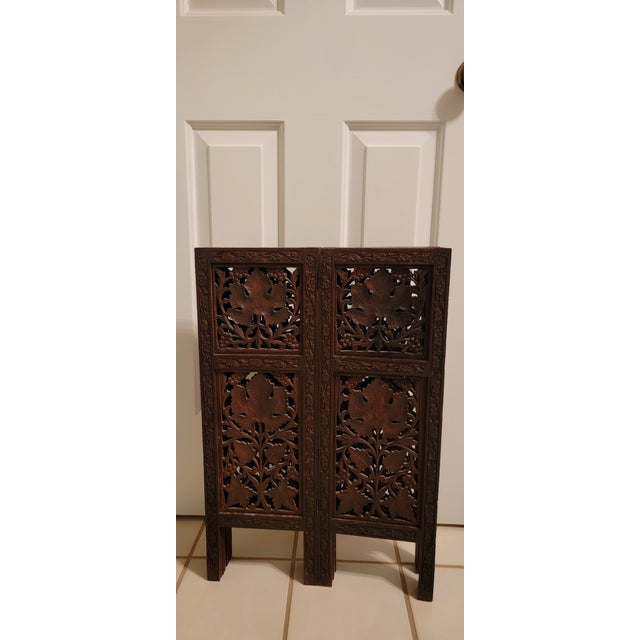 Anglo-Indian Carved Teak Folding Octagonal Occasional Table For Sale - Image 11 of 12