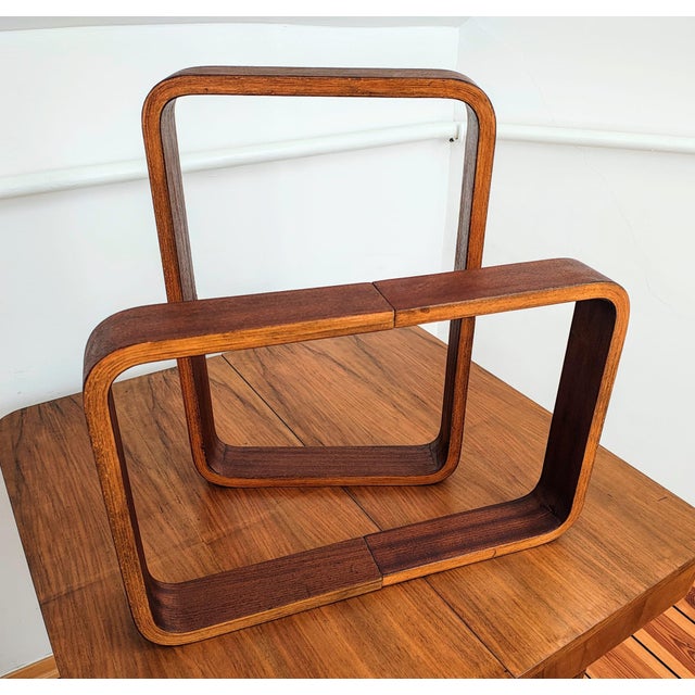 Czech Decorative Shelves by Ludvik Volak for Drevopodnik Holesov, 1960s, Set of 2 For Sale - Image 12 of 17