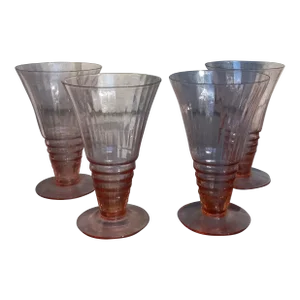 1930s Cambridge Glass "3077" Pink Iced Tea Glasses- Set of 4