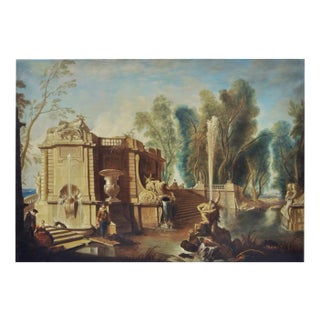 Gianluca D'Este, Italian Garden, Oil on Canvas For Sale