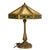 Antique American Arts & Crafts 3 Light Slag Glass Table Lamp by Miller Co. 1910 For Sale - Image 9 of 16