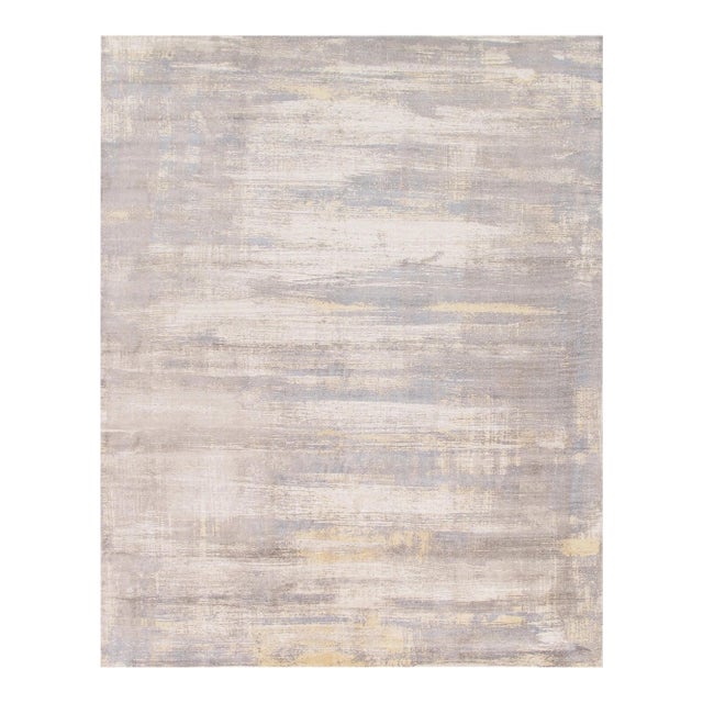 Pasargad Home Modern Ivory Area Rug- 5' 0" X 8' 0" For Sale