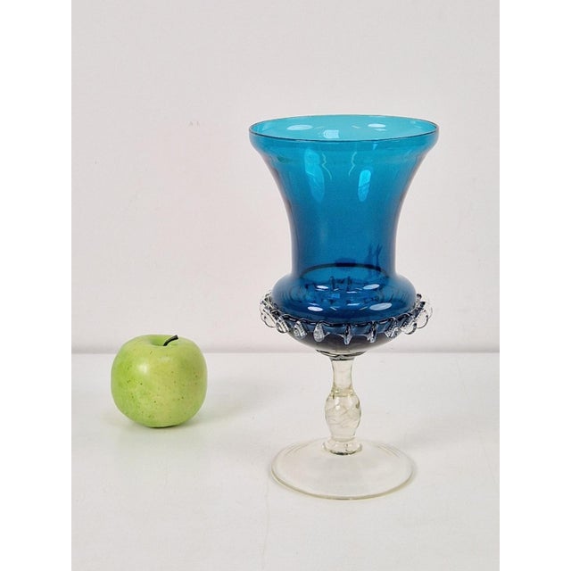 Mid-Century Modern Blue Murano Glass Vase, 1960s For Sale - Image 6 of 10