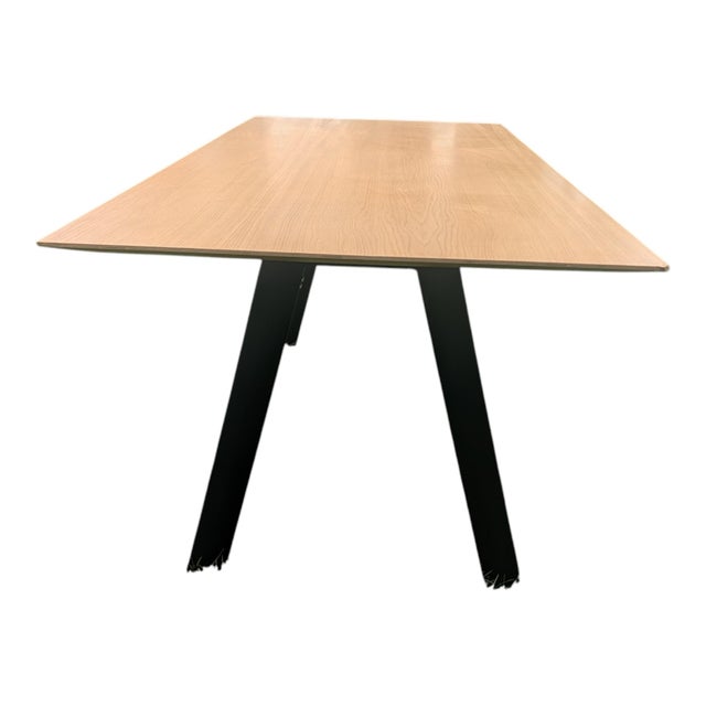 Beige Andreu World Minimalist White Oak Counter-Height Table For Sale - Image 8 of 18