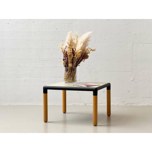 Side or coffee table from the flex series by gerd lange for thonet. Clean, functional design with a square tabletop in a...