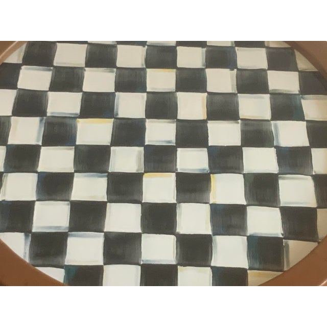 1990s Mackenzie Childs Courtney Check Side Table For Sale In Naples, FL - Image 6 of 8
