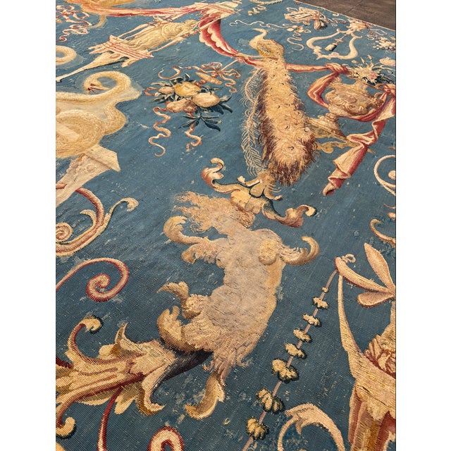 18th Century French Tapestry 5'6'' X 5'6'' For Sale In Los Angeles - Image 6 of 7