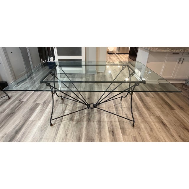 1980s 5-Piece Giacometti Style Brutalist Iron Table Suite - Set of 5 For Sale In Cleveland - Image 6 of 18