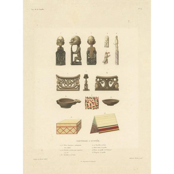Duperrey, Artifacts from New Guinea, Print For Sale