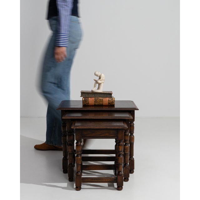 1970s Set Of Three Nesting Tables For Sale - Image 9 of 13