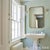 Schumacher Schumacher Emma Stripe Narrow Wallpaper In Teal For Sale - Image 4 of 4