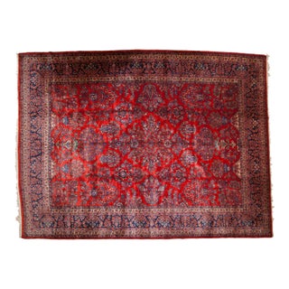 Vintage Fine Kazvin Carpet - 11'9" x 15'8" For Sale