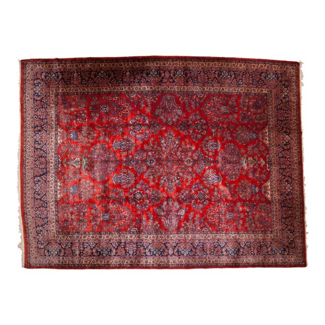 Vintage Fine Kazvin Carpet - 11'9" x 15'8" For Sale