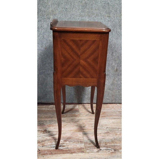 Louis XV Style Mahogany Bedside Table For Sale - Image 5 of 8