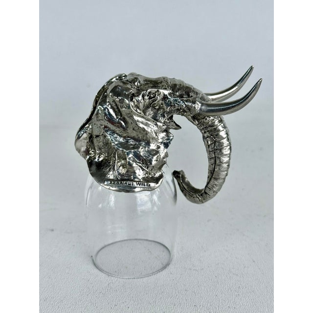 Vintage Frankli Wild Royal Selangor South African Figural Animal Shot Glasses 5 Pieces For Sale - Image 4 of 12