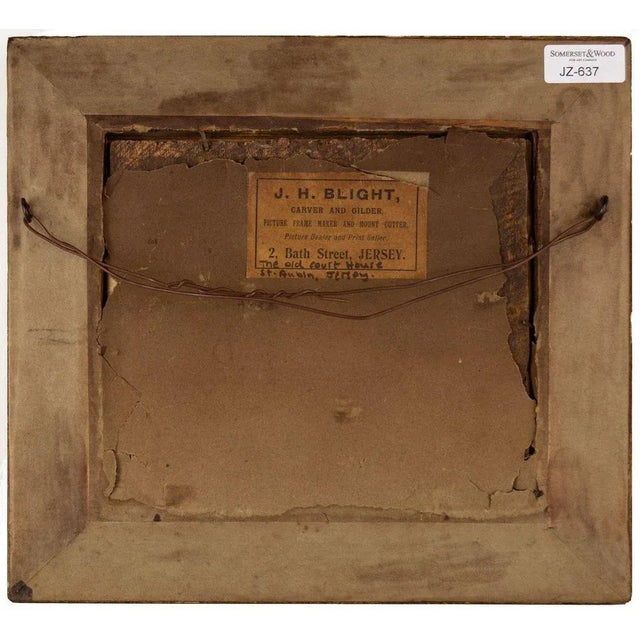 Edmund Blampied RBA RE, Court House, St Aubin, Jersey, 1958, Watercolour, Framed For Sale - Image 4 of 5