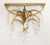 Metal Mid-Century Hollywood Regency Italian Gilt Tole & Crystals Wall Brackets Shelves - a Pair For Sale - Image 7 of 9