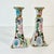 Ceramic 1980s Vintage Chinoiserie Boho Chic Hollywood Regency Peony Candleholders - A Pair. For Sale - Image 7 of 10