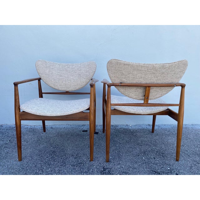 Finn Juhl No. 48 Danish Modern Chairs for Baker, 1950's - A Pair For Sale - Image 11 of 18